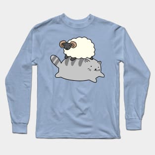 Cat and Little Ram Long Sleeve T-Shirt